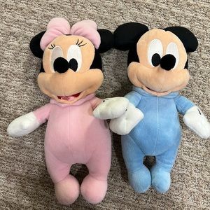 Baby Minnie and Mickey Mouse plush